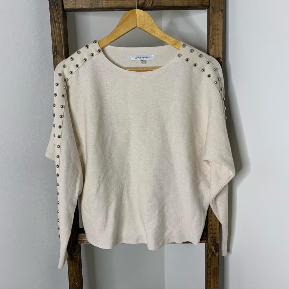 Sioni Milano Cream Knit Top Size M